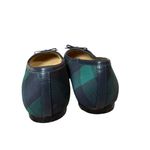 Talbots  blair ballet flats indigo blue multi plaid women's size 6M leather sole Photo 5