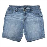 Eddie Bauer Vintage Denim Jean Shorts Light Wash Flap Pockets Size 14 9” Inseam Photo 0