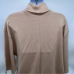 ZARA Elegant Blush Tan Women's Turtleneck Sweatshirt Dress w/3/4 Sleeveless-Sz L Photo 5