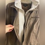 Torrid Bomber jacket jersey hooded zip up brown 1X Photo 7