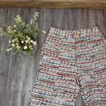 Walter Baker  Womens Tweed Cropped Multicolor Wide Leg High Waisted Pants Size 2 Photo 2