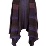 Olivia Sky Women’s purple striped open front waterfall cardigan sweater size 1x Photo 0