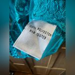 Joni B. Teal Embroidered Women's Top Blue Size M Photo 4