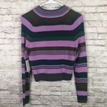 Free People NEW Riptide Crop Top Striped Shirt Teal Combo Womens Small Photo 7