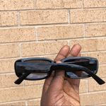 Retro Preppy Vintage 2000s Y2K Classic Black Square Rectangle Sunglasses Goth Academia #whimsygoth #boho #minimalist #grunge #streetwear Photo 2