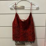 Alice + Olivia  Harmon Drapey Slip Tank Snake Cherry/Black Photo 1