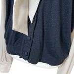 La Fee Verte Elsie Bowtie Sweater Cashmere Blend Layered Black Classic Prep Sz M Size M Photo 11