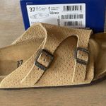 Birkenstock Sandals Size 37 Narrow Zurich BS Slides Suede Dots New Beige NEW Photo 0