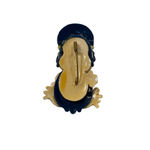 Vintage Baby Brooch Pin – Pacifier, Blue Bonnet & Polka Dot Romper – Figural 2″ Photo 3