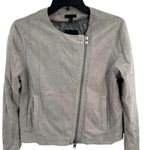 ATM Grey Suede Moto Jacket Size Small New Photo 0