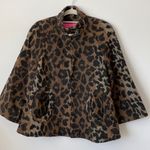 Betsey Johnson Betsy Johnson Leopard Printed Wool Blend Coat Size: Petite Small Photo 0