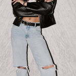 Abercrombie & Fitch Curve Love Low Rise Baggy Distressed Jeans Sz 28 Photo 0