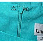 Vintage 90s Tunic Dress Womens Size 10 Blue/Green Knee Length Light Houses Linen Blue Photo 6