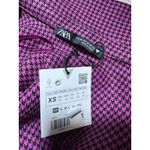 ZARA  Purple Houndstooth Cropped Collared Top Size XS NWT! Photo 4