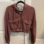 Urban Outfitters  fleece cropped zip up hoodie Photo 0