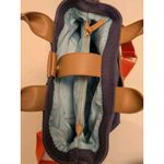 EUC Market By Monica Coated Canvas Bucket Crossbody Bag Purse Preppy Utility Blue Photo 8