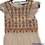 SheIn  Pompom Ruffle Armhole Geo Embroidered Dress Photo 5