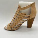 Delicious Sandal Womens 10 Tan Cage Coned Heeled Ankle‎ Strappy Sandal NEW Photo 1