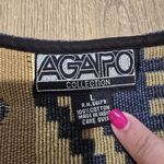 Vintage 90s Streetwear Womens Small Boho Chic Fringed Needlepoint Button‎ Vest Size L Photo 2