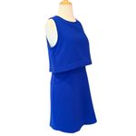SUNCOO Paris Cyrus Electric Blue Mini Dress Open Back Sleeveless Pockets Size 12 Photo 3
