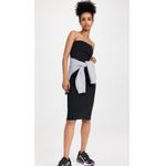 Bandier  Le Ore Black Strapless Square Neck Tube Knee Length Midi Bodycon Dress M Photo 2