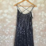W•too WTOO Navy Blue Sequin Dress Photo 2