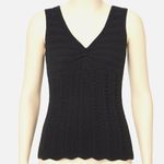 Bette Paige Shirt‎ Womens Large Black Crochet Babydoll Whimsy Vintage 2000s Y2K Photo 0