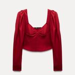 ZARA Sweetheart Neckline Top Photo 0