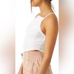 Free People FP MOVEMENT Shirr Enough Tank Top Ruched White Photo 3