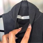 ZARA Black Sleeveless Mock Neck Cropped Knit Top Photo 2