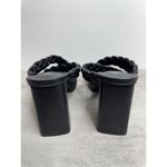 Anne Klein Sandals Womens Size 6.5 Black Braided Double Strap Slip On Heels Photo 3