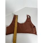 Talentless  Women’s Ultra Crop Raw Hem Tank Top Brown Size Small Photo 4