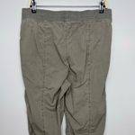 James Perse  Utility Pant Large Green Cropped Drawstring Waist Casual Relaxed Fit Photo 6