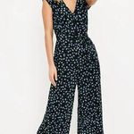Loft floral cap sleeve belted jumpsuit size S Photo 0
