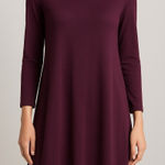 2B Studio Plum Purple Cowl Neck Long Sleeve Tunic Dress Size Medium Photo 0