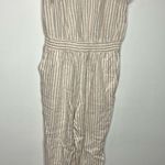 A New Day linen blend striped v-neck jumpsuit size medium Photo 2