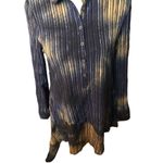 Adore blue and beige asymmetrical popover blouse Black Size M Photo 1