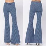 Judy Blue Stripe Super Flare Jeans Sz.11/30 Photo 3