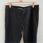 Betabrand Dress Pant Yoga Pants Vertical Stripe Black and Gray M Photo 3