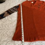 Style Rack Orange Cowl Neck Sweater with Patterned Sleeves Photo 7