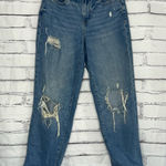 Old Navy  O.G. Loose High Rise Distressed Blue Jeans Women’s 2 Raw Denim Casual Photo 0