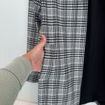 Carolina belle Classic  Black & White Plaid Open Front L Jacket Size L Photo 2