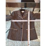 Talbots Women's Black White Single Breasted Three Button Blazer Jacket Petites 2 Photo 10