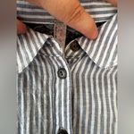 Free People Women’s Striped Long Sleeve Button Down Shirt Size S.P. Small Petite Photo 15