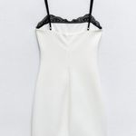 ZARA  Dress lace mini fitted white wedding party coctail evening bodycon Photo 3