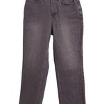 Good American  90s Duster Straight Leg Jeans Charcoal Black Faded Denim 10/30 New Photo 0