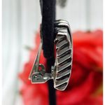 Great Silver Tone Textured Square Clip On Earrings Etched Mirrored CUTE .75" Photo 8