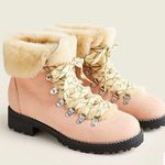 J.Crew Nordic Lace Up Fur Lined Boots - Bronzed Clay Color Size 9 NEW Photo 0