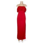 Lovers + Friends Sylvia Strapless Satin Gown, Flame Scarlet, Medium Photo 3