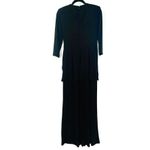 Adrianna Papell  Draped Cascading Jumpsuit Black Draped Size 6 Cocktail Classic Photo 4